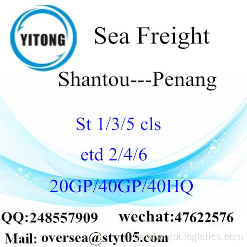 Shantou Port Seefracht Versand nach Penang